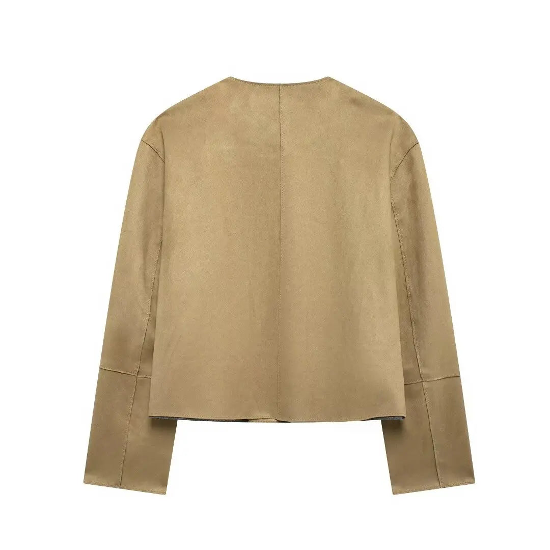 Drune | Varsity Bomberjacke mit Minimalistischen Knopfdesign