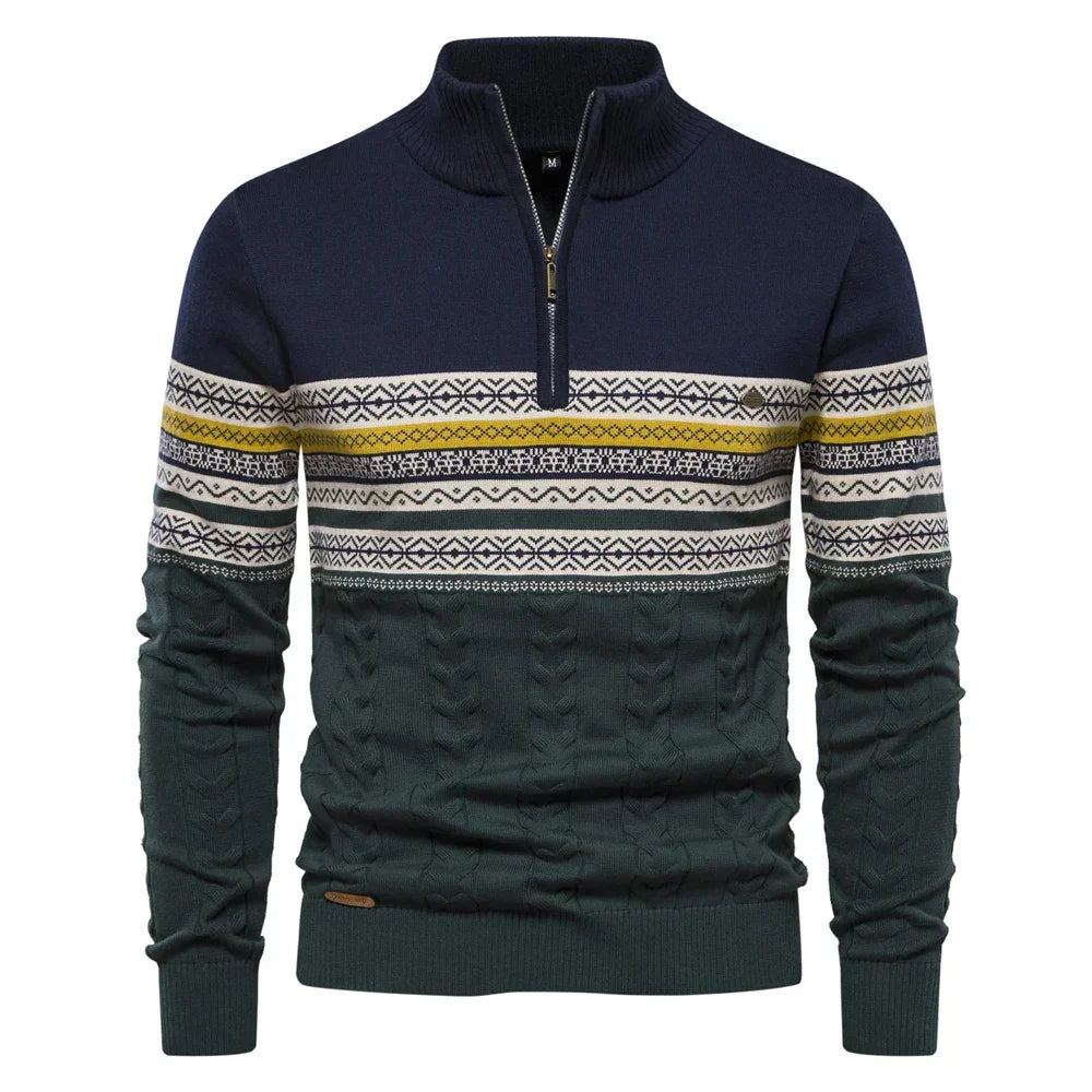 Drune | Sweatshirt - Herren Retro-Muster Sweatshirt mit bequemem und einzigartigem Design