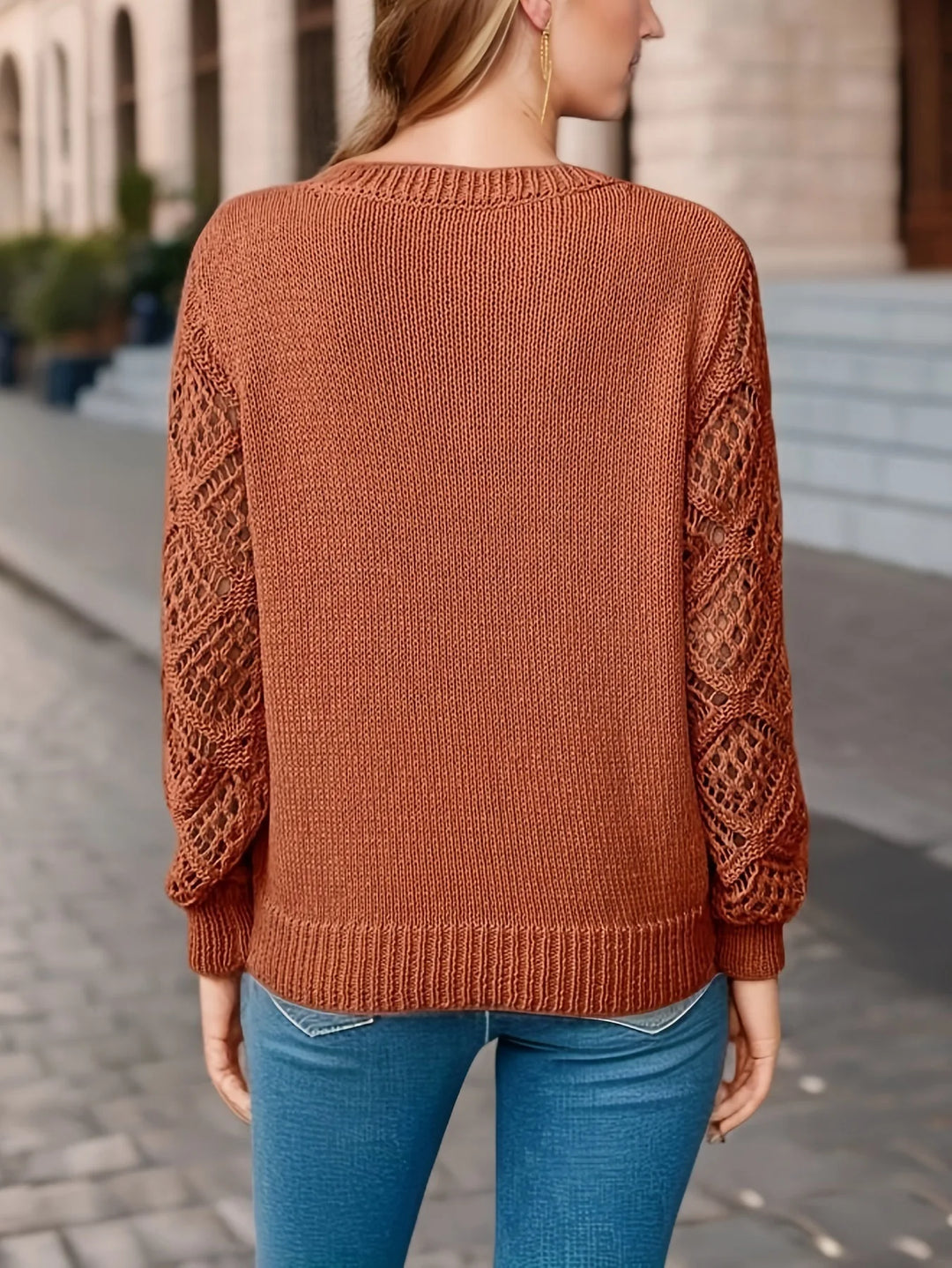Drune | Solid V-neck knit sweater