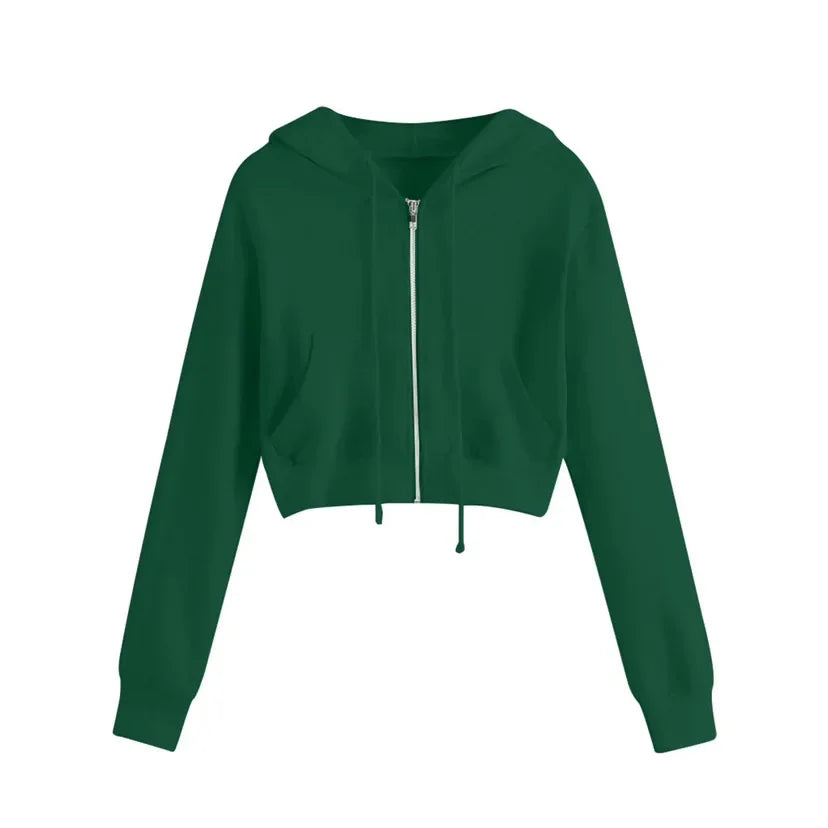 Drune | Kurzes, Warmes und Kuscheliges Winter Kapuzen Sweatshirt