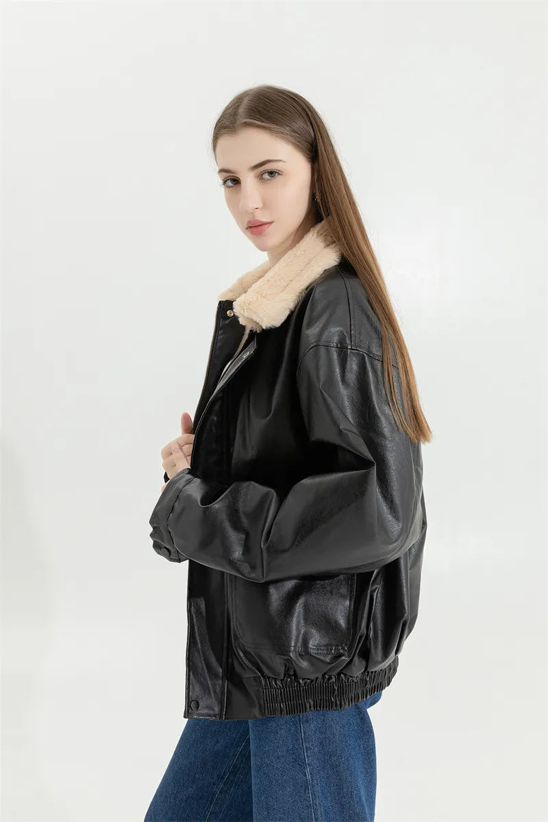 Drune | Leder Winterjacke - Vintage & Stilvoll