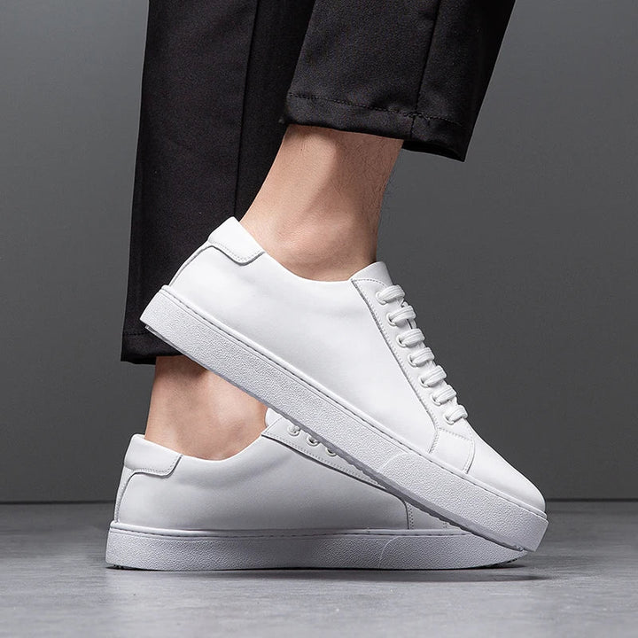 Herren Sneaker Leder Elegant Bequem