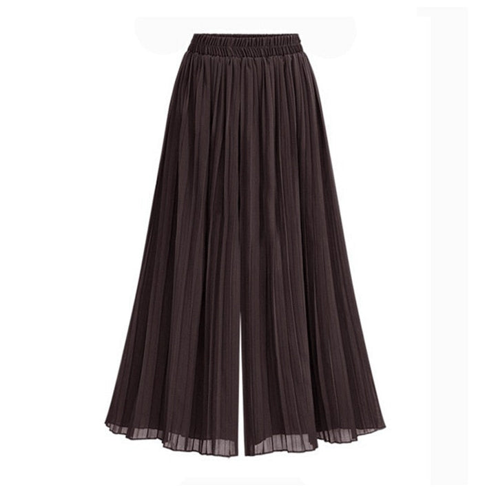 Drune | Damenhose Mit Weitem Bein Und Mesh Detail