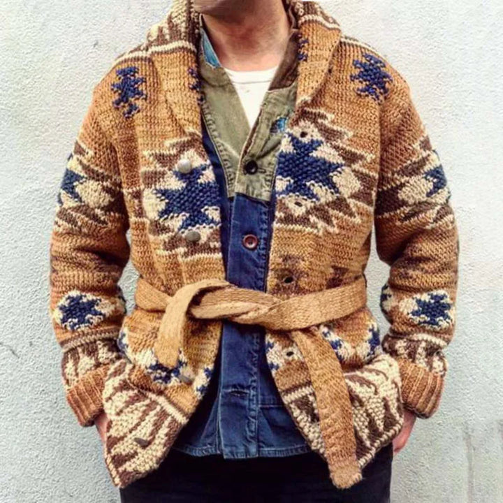 Drune | Dicke Retro-Strickjacke für Männer