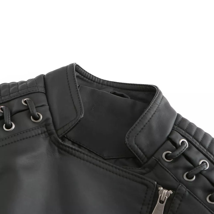 Drune - Glatte Lederjacke