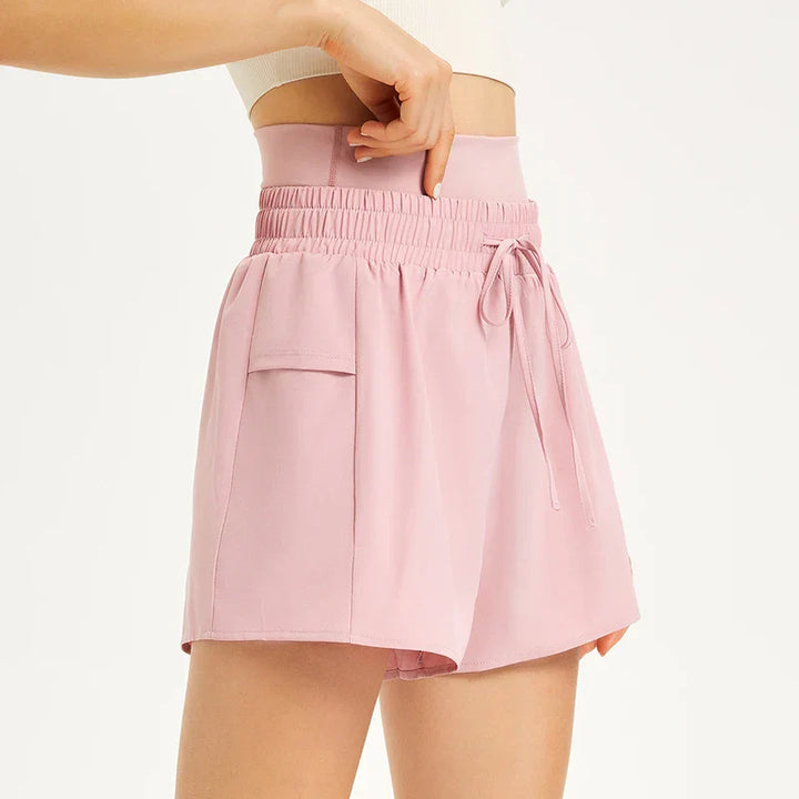 Drune | Atmungsaktive Und Leichte 2 in 1 Quick Dry Shorts Für Damen Mit Kordelzug