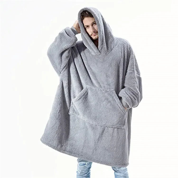 Drune | Übergroßer Flanell-Decken-Hoodie für Männer & Frauen