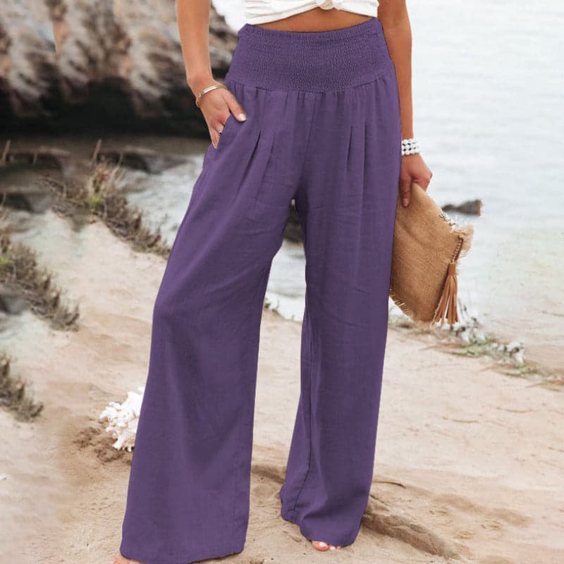 Drune | Lässige weite Leinenhose für Frauen