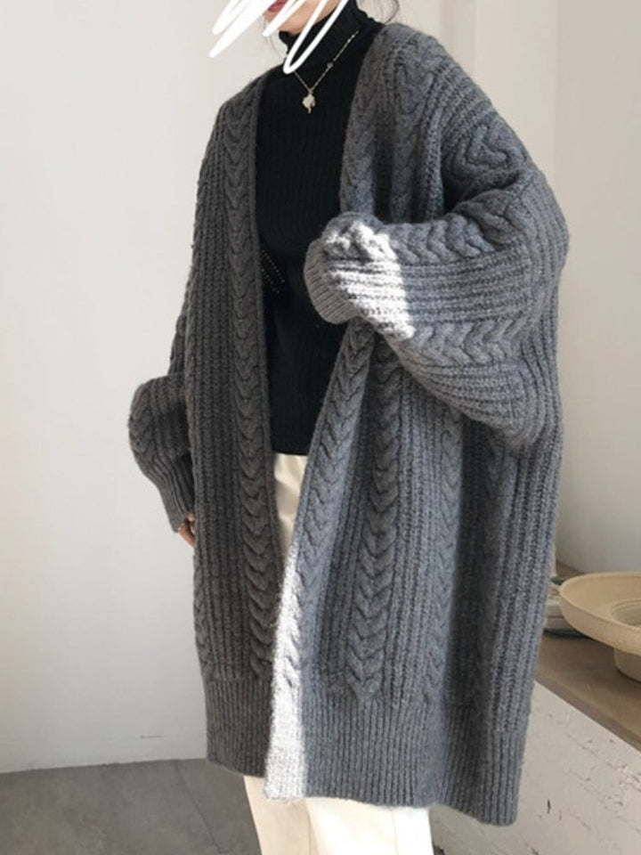 lange Damen Strickjacke für den Herbst