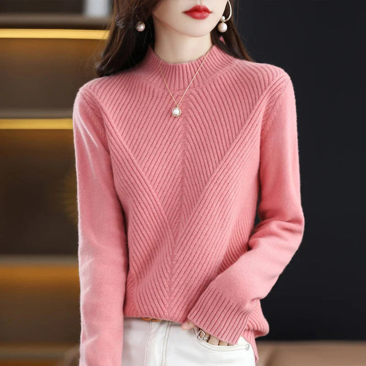 Drune | Strukturierter Rundhals-Strickpullover Ideal für den Winter