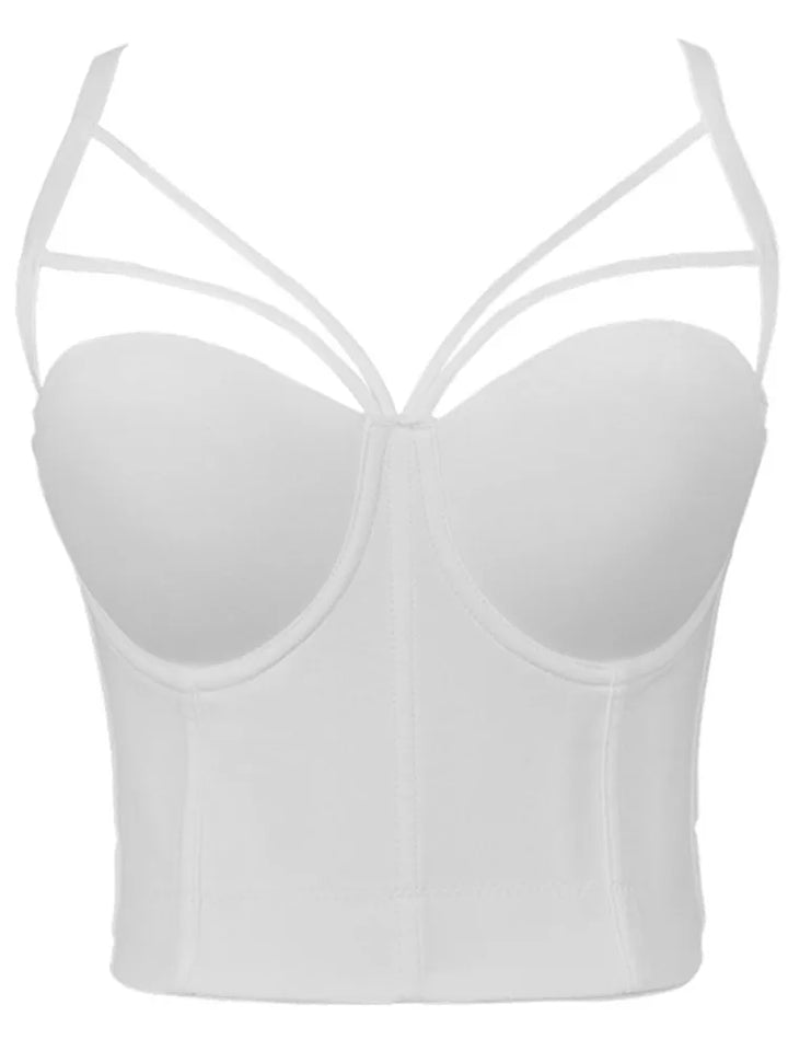Drune | 5 Farben Frauen Sexy Designer Sommer V-Ausschnitt Nude Schwarz Weiß Rot Rosa Baumwolle Camisole Tops Damen Camis Crop Tops