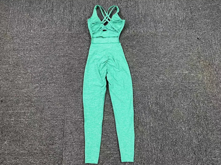 Drune | Sportlicher Jumpsuit Frauen Sportbekleidung Push-Up Gym Set Frauen Fitness Overall Lycra Sport Outfit für Frauen Sportbekleidung Yoga Kleidung Pink