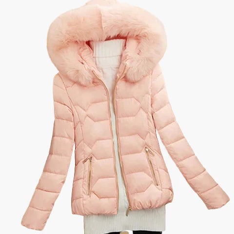 Drune | Winter Steppjacke mit Kapuze und großem Kragen - Eleganter City-Style für kalte Tage