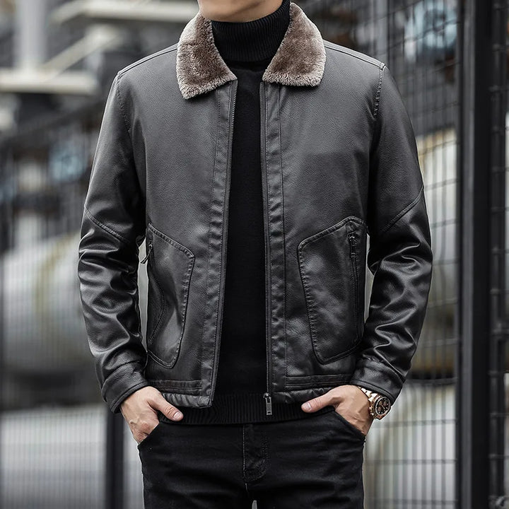 Drune | Herrenjacke mit Wollkragen