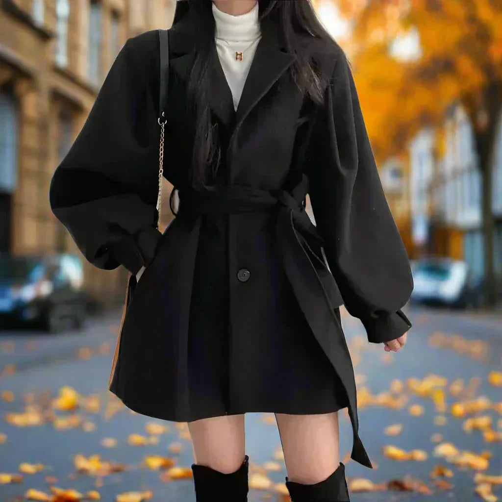 Drune | Langer Damen-Trenchcoat mit Gürtel - Zeitlose Eleganz