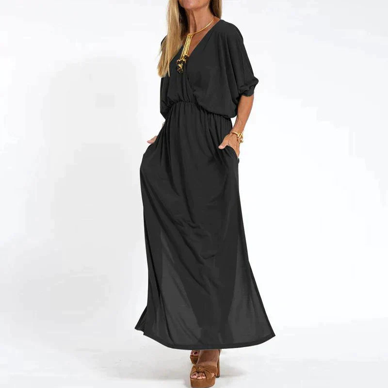 Drune | Elegantes Boho-Maxikleid mit Taillenband