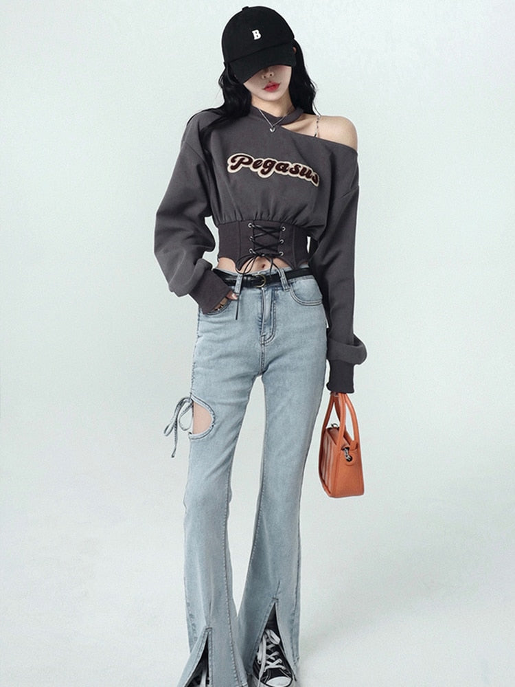 Drune | Shadows Crop Sweatshirt