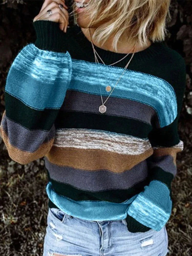 Drune | Gestreifter Strickpullover