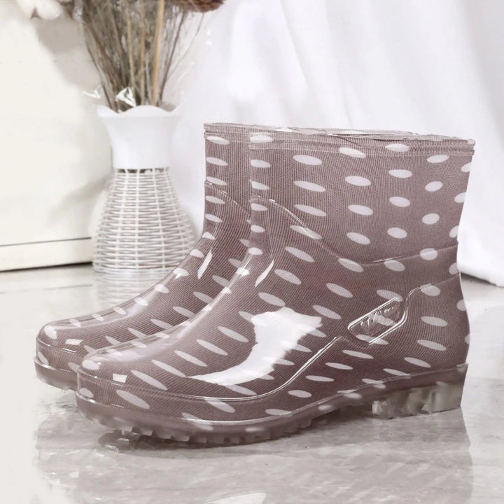 Drune | Gummistiefel Wasserdicht mittelhoch Bedruckt Slip on Grip Sohle