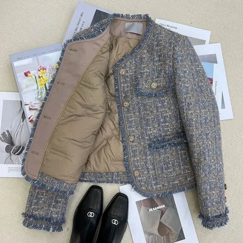 Drune | Tweedjacke mit Fransen und Knöpfen