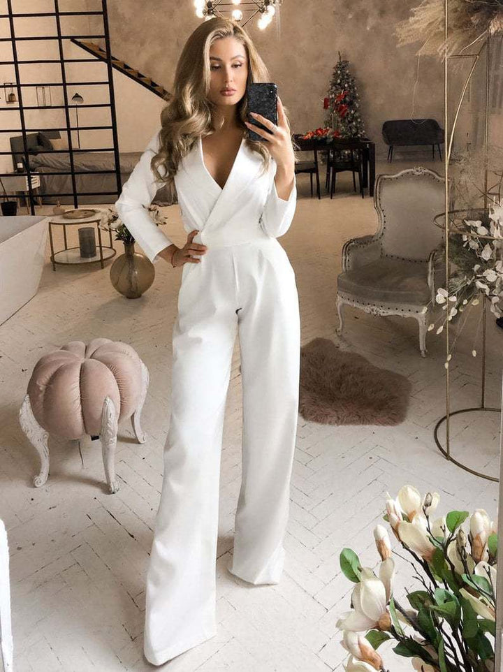 Drune Langärmeliger Jumpsuit mit schmaler Passform für Frauen