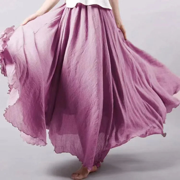 Drune | Mode Baumwolle Leinen Kleidung Frauen Röcke Maxi Y2K Elegant Strand Saia Ropa Mujer Lässiges Kleid Boho Lange Röcke Faldas Harajuku
