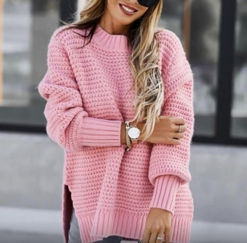 Drune | Strickpullover - Oversized Passform - Rundhalsausschnitt - Lange Ärmel - Weich und Bequem