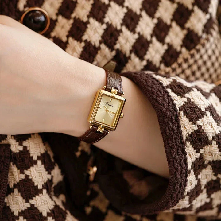 Drune | Damenarmbanduhr Mit Schlankem Profil Und Luxuriösem Lederband