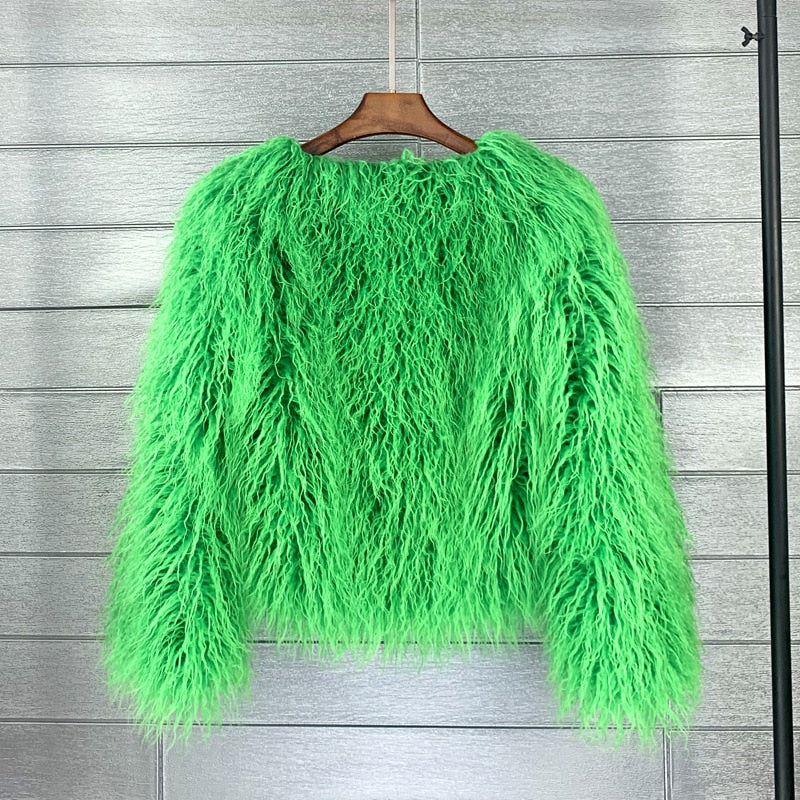 Drune | Eleganter Fux-Ledermantel für Damen