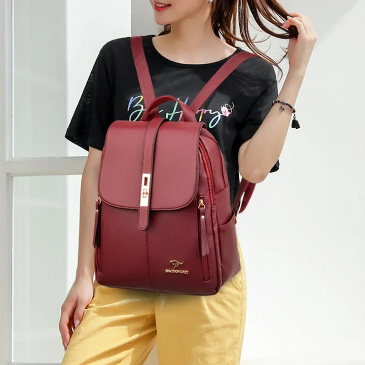 Drune | Anti Diebstahl Lederrucksack Für Damen Mit Großem Fassungsvermögen