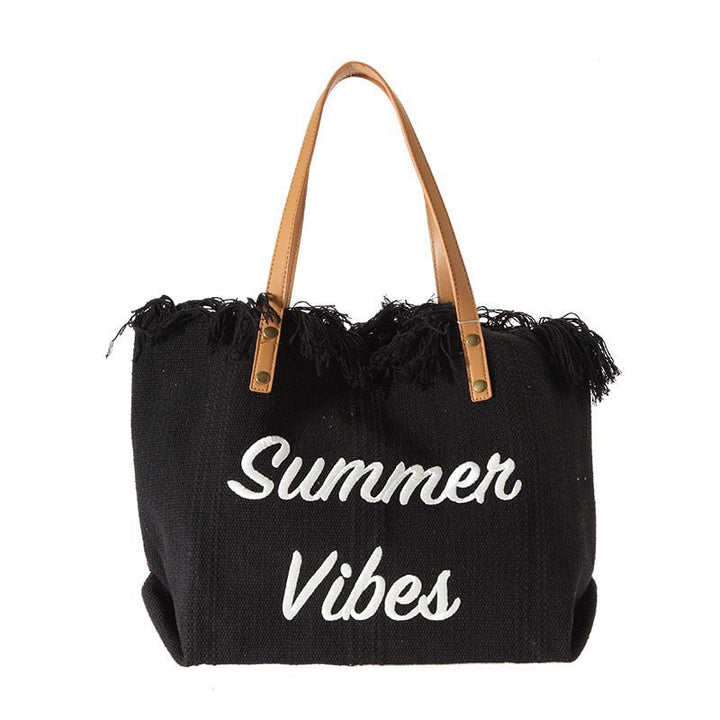 Drune Sommer Vibes Strandtasche | Bunte Strandtasche mit sommerlichem Aufdruck
