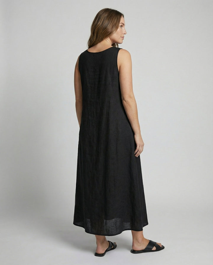 Drune | Vintage Ärmelloses Plus Size Kleid