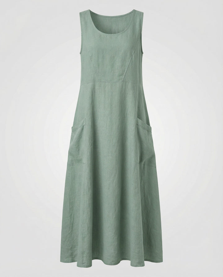 Drune | Vintage Ärmelloses Plus Size Kleid