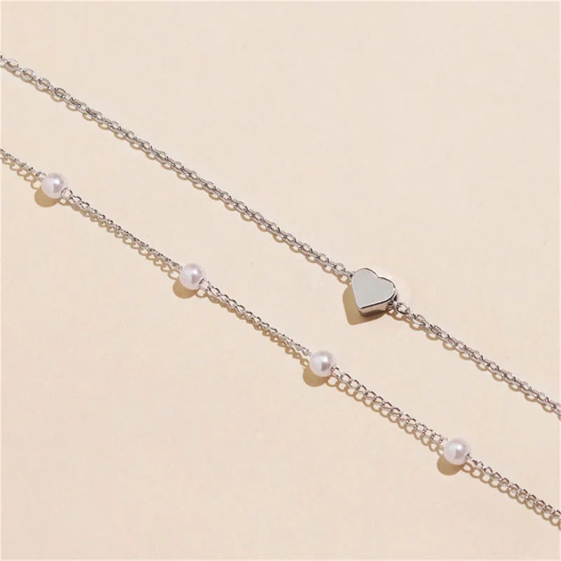 Drune | Perlen Choker Herz Halskette Für Frauen