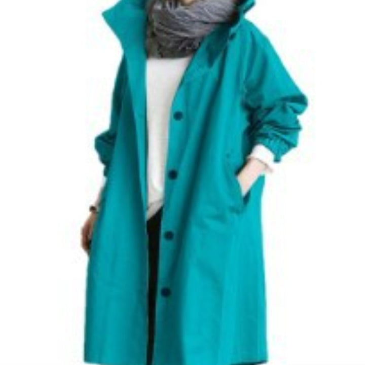 Drune Damen Windbreaker Mantel mit Kapuze