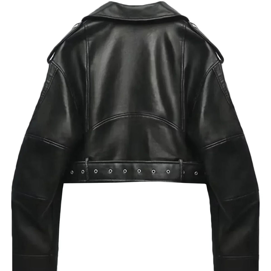 Drune | Damen Klassisches Bikerjack Casual Fit