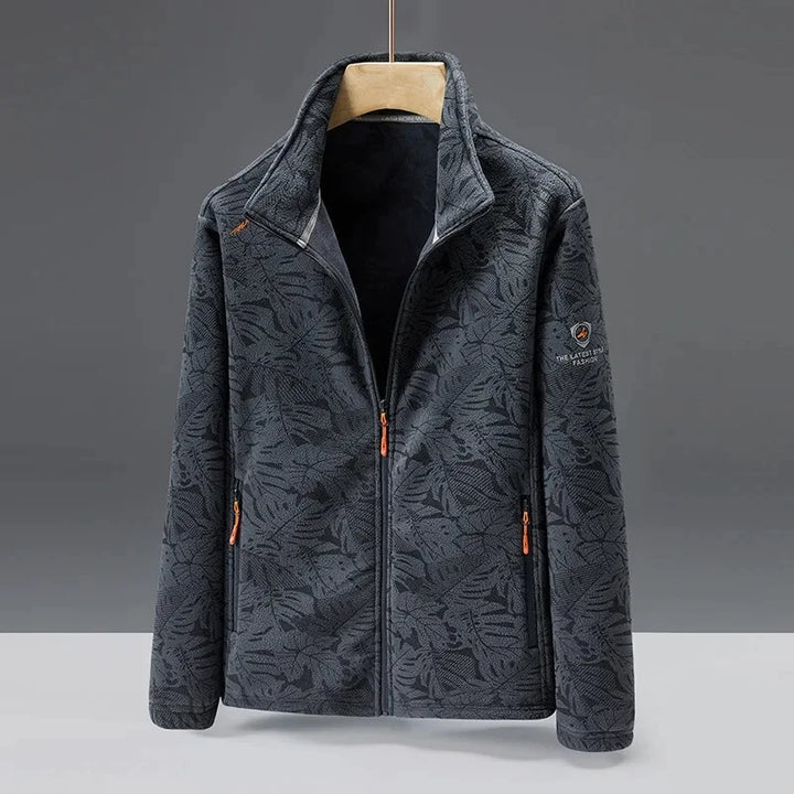 Drune | Fleecejacke Normale Passform Hoher Kragen Reißverschlusstaschen Weiche Textur