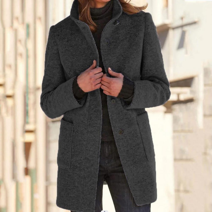 Drune | Elegante Lange Jacke mit Stehkragen