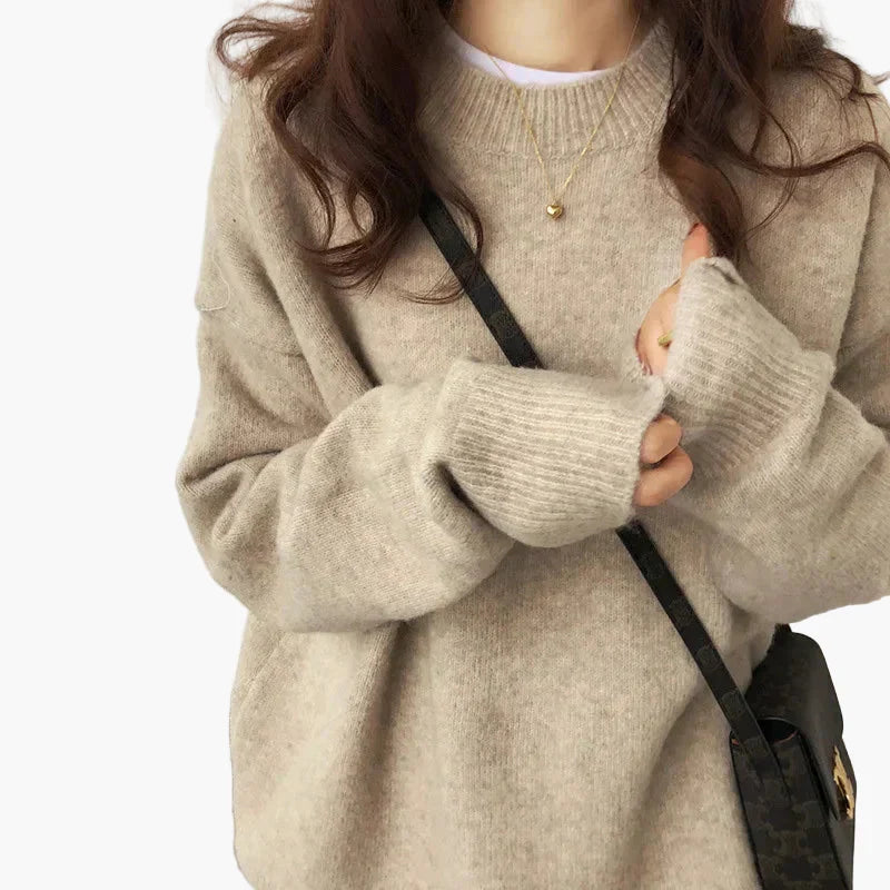 Drune | Oversize Strickpullover Retro-Look Freizeit Herbst Winter