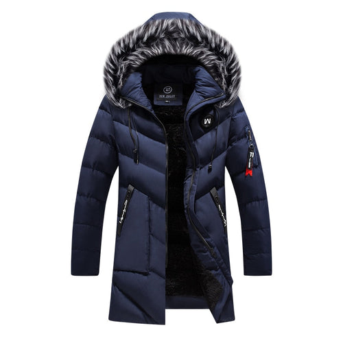 Drune | Warme Herren Winterjacke mit Kunstfellkragen