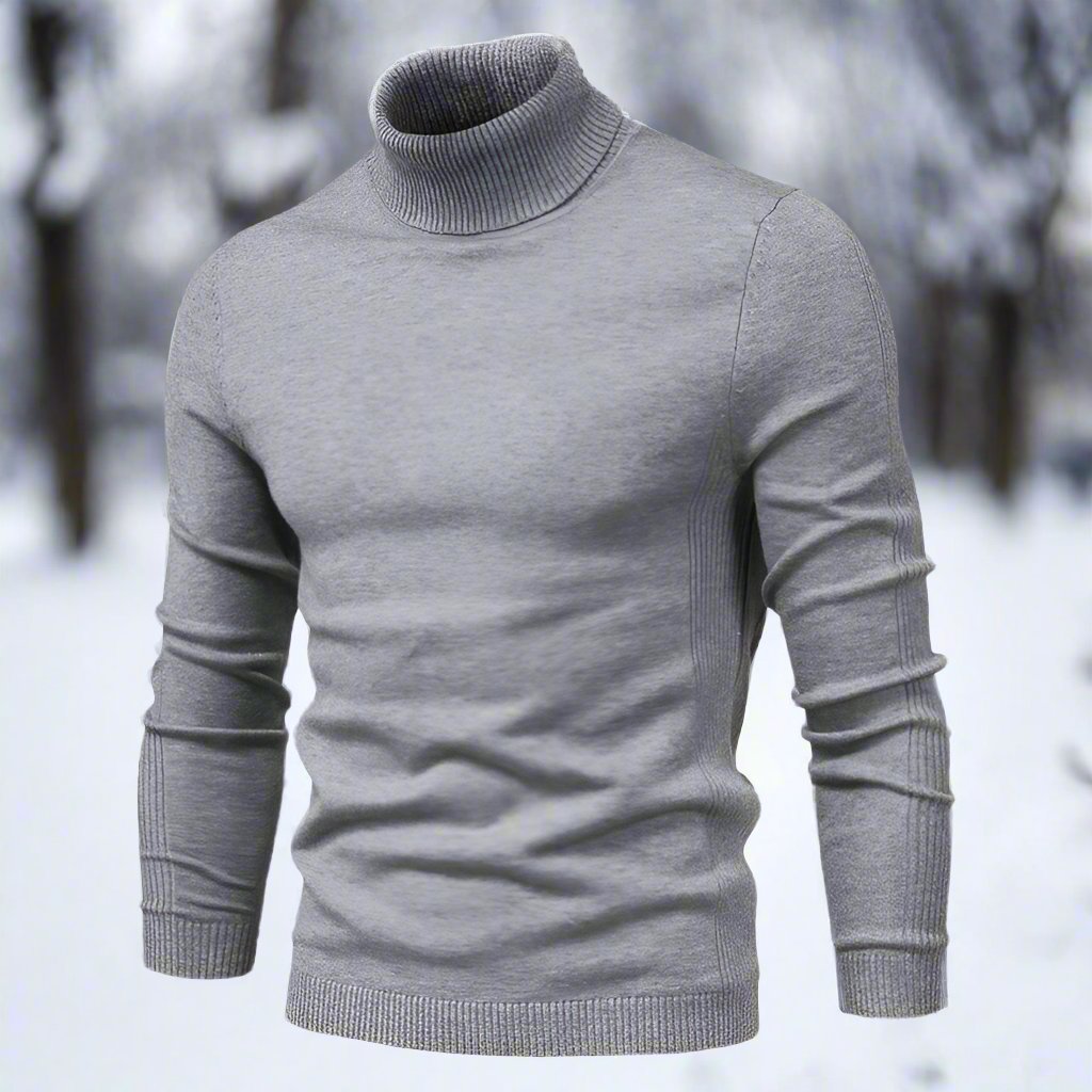 Drune | Hochkragenpullover Weiches Strickmaterial Slim Fit Gerippte Bündchen