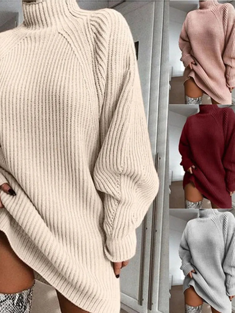 Drune | Bequemes Kleid mit Rollkragen