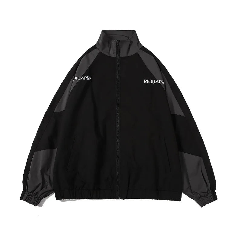 Drune | Reißverschluss Übergröße Collegejacke Damenjacke