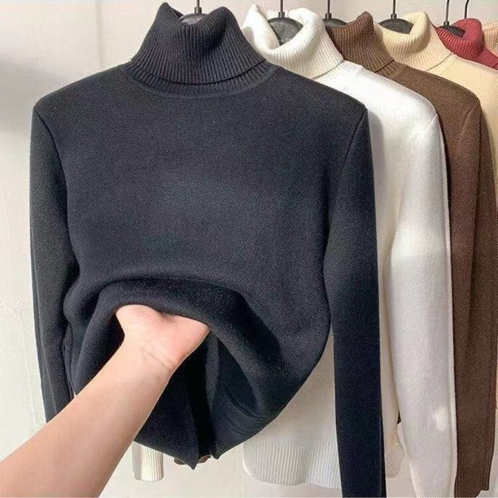 Drune | Eleganter langer schwarzer Feder-Mantel für Damen im Winter