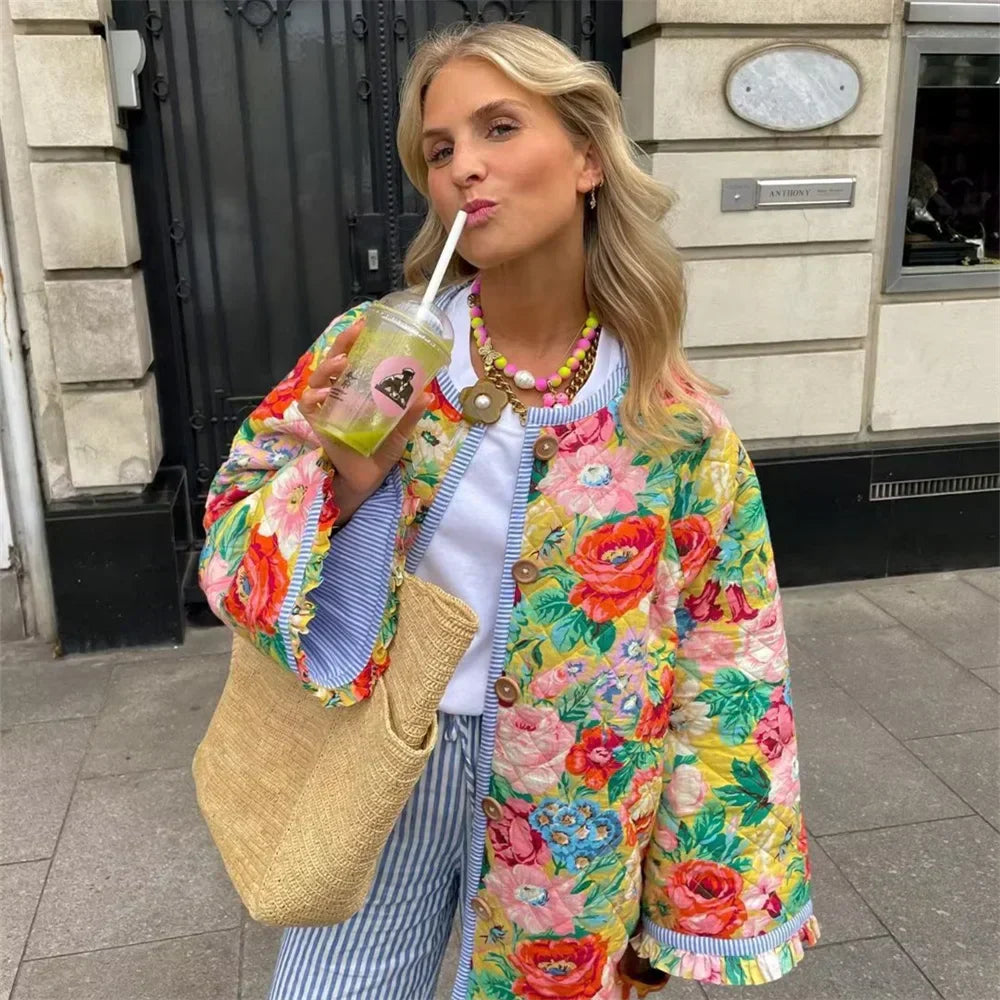 Drune | Blumenjacke mit Verspieltem Muster