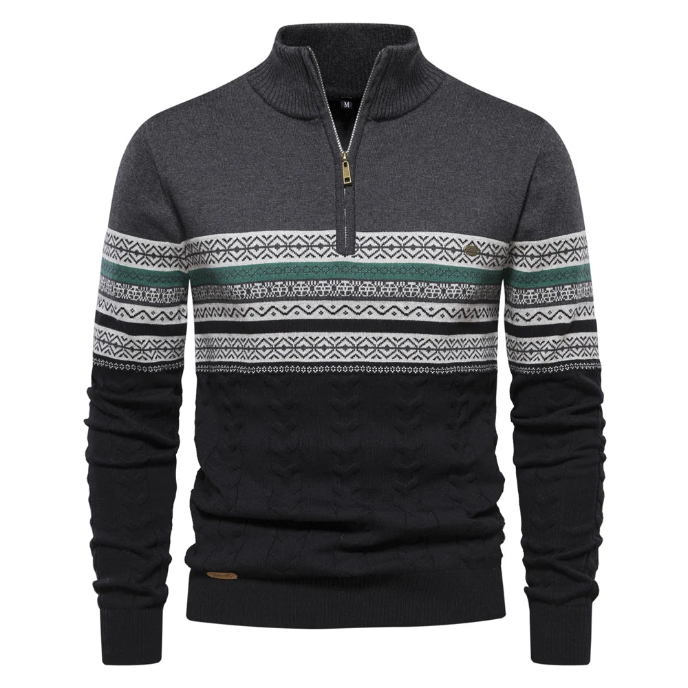 Drune | Sweatshirt - Herren Retro-Muster Sweatshirt mit bequemem und einzigartigem Design