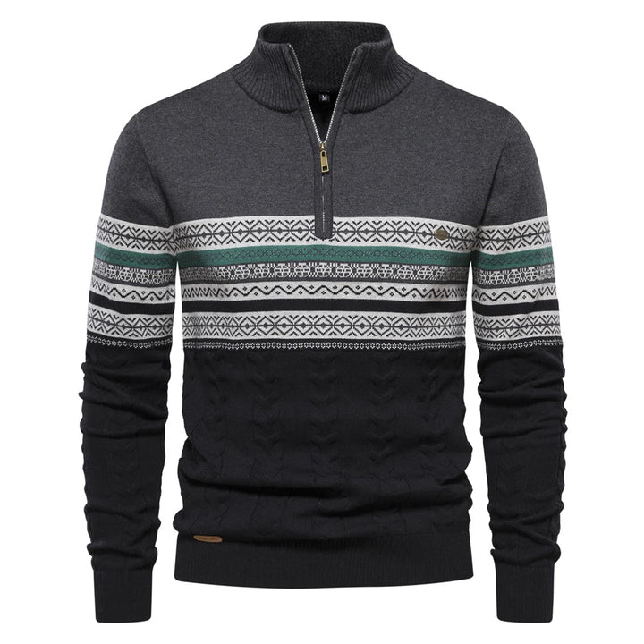Drune | Sweatshirt - Herren Retro-Muster Sweatshirt mit bequemem und einzigartigem Design