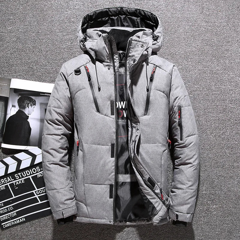Drune - Herren-Winterjacke - Warme, schlanke Daunenjacke mit Kapuze