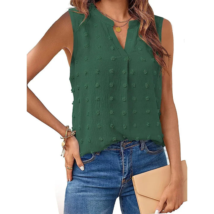 Drune | Damen Tops Sommer Tank Top für Frauen Ohne Ärmel Blusen Frühling Korsett V-Ausschnitt Schöne Legere T-Shirts