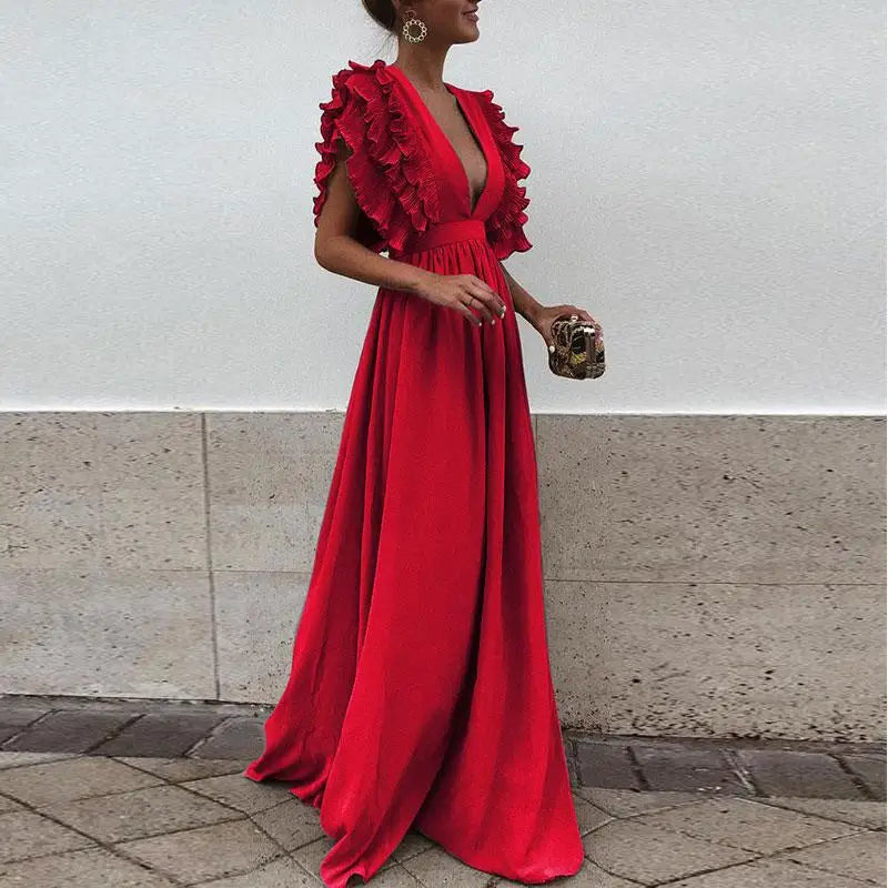 Drune - Elegantes Kleid mit gerafften Ärmeln